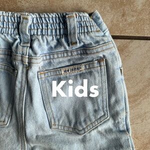 90s Light Blue Kids Denim shorts